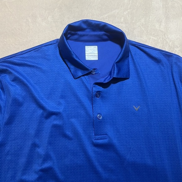Callaway Men’s Opti-Dri Blue Golf Polo Shirt sz L - Picture 2 of 4